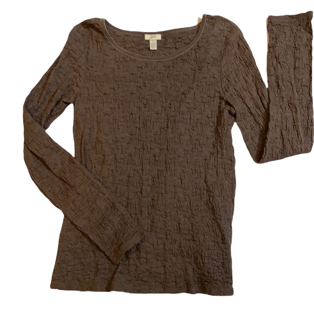 J. Jill Brown Stretch Top, Small